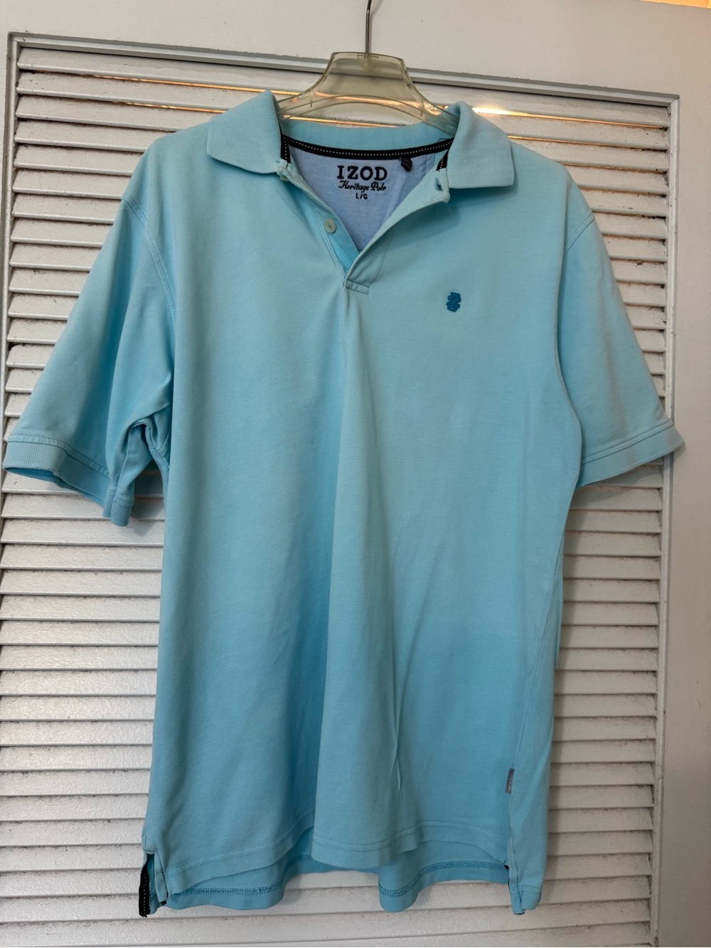 Izod Men’s Light Aqua Heritage Polo Shirt